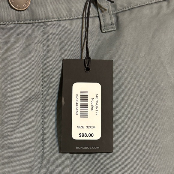 NWT Bonobos Men's Blue Chinos 32/34 - Picture 4 of 11